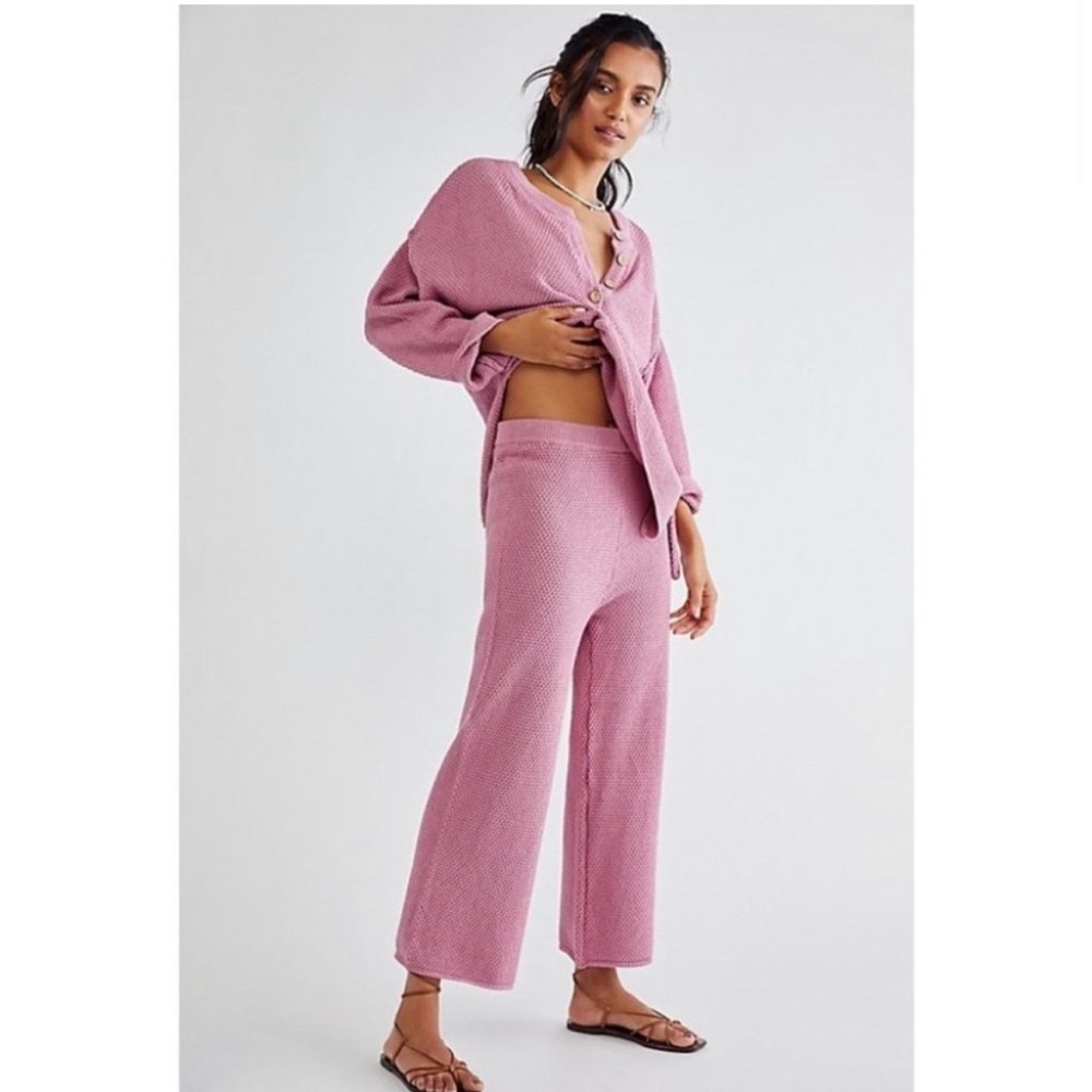Free People Hailee Sweater Set in Smoked Pink